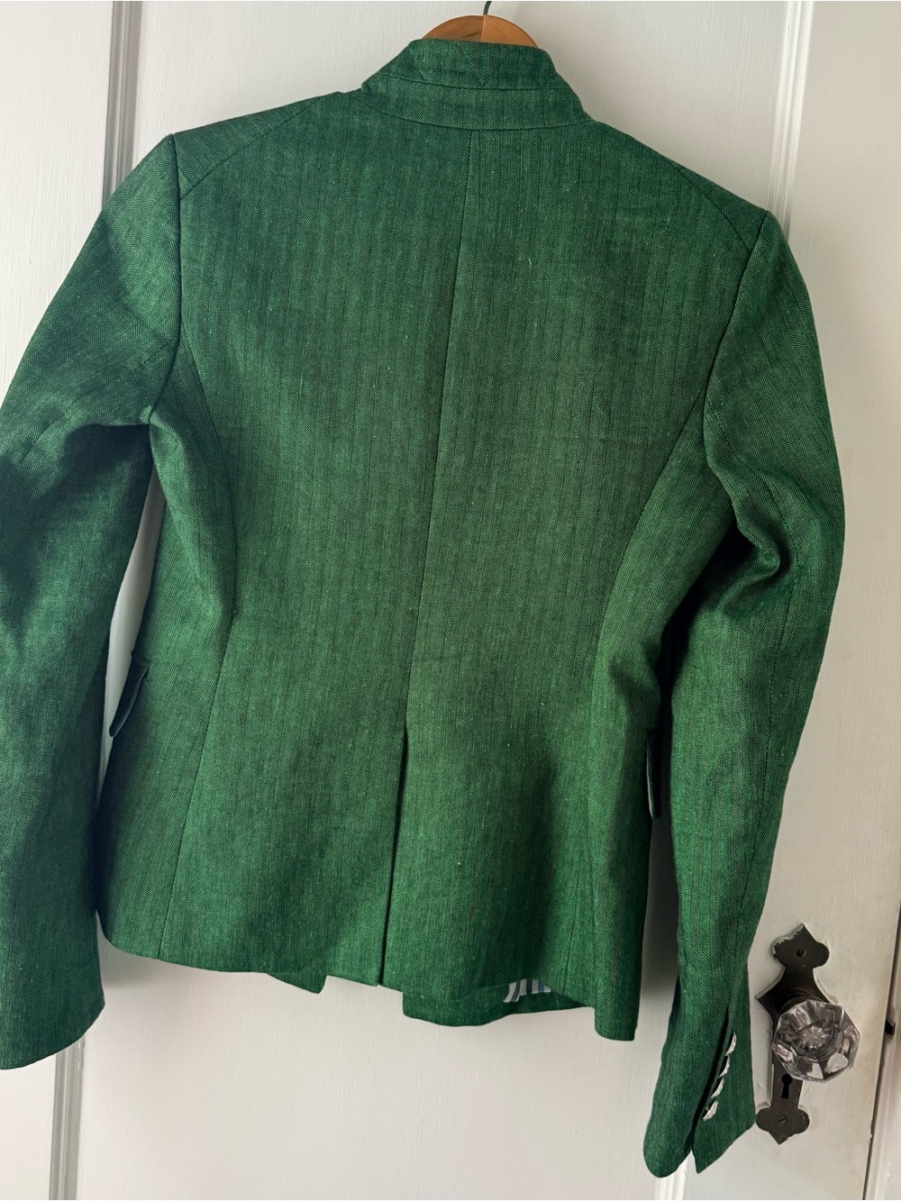 Veronica Beard Farley Linen Blend Dickey Jacket in Green - Picture 3 of 12